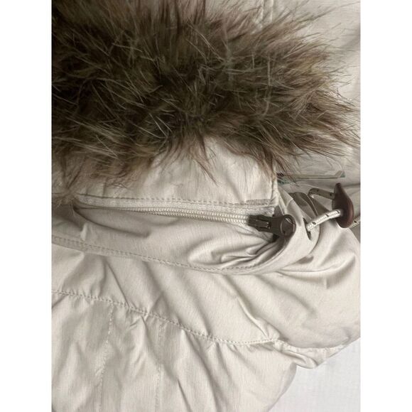 PrAna Puffer Vest Women's Large Banajaara Hooded Down Pebble Grey Heather - Picture 5 of 11